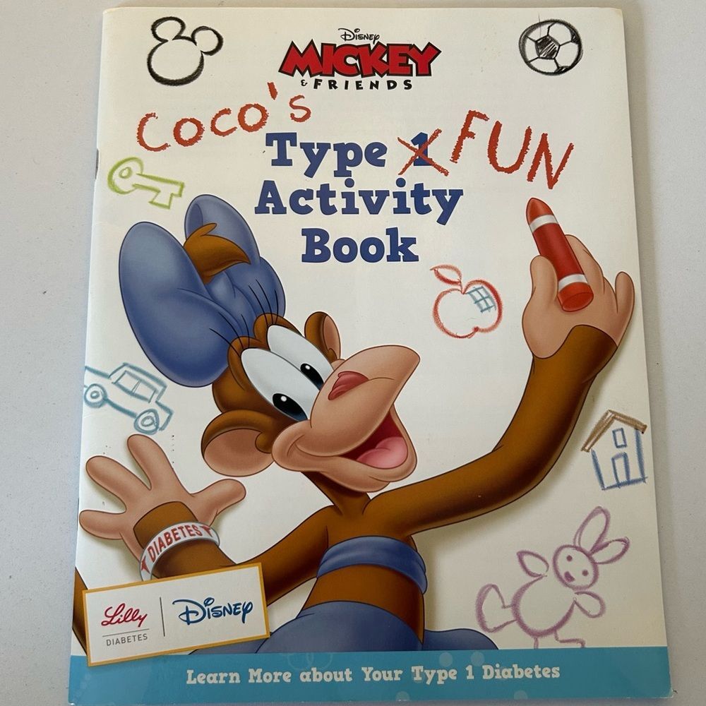 Disney Mickey & Friends Type Activity Book with Blue and Brown Artwork